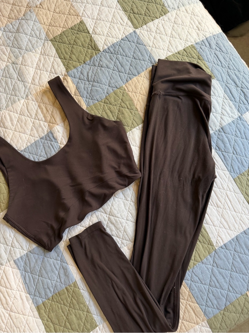 Target Dark Brown Women's High-Waist Leggings & Crop Tank Set